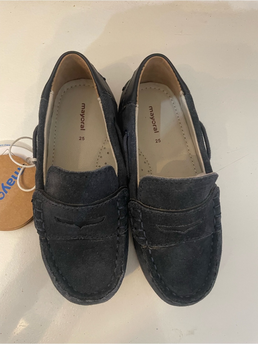 Mayoral Boys' Blue  Suede Penny Loafers
